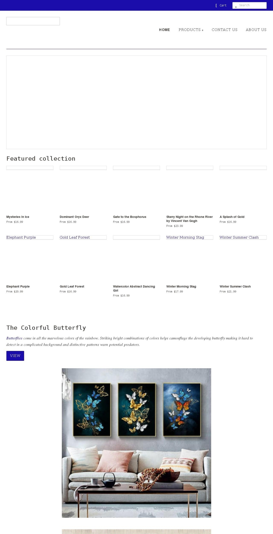 brilliantwallcanvas.com shopify website screenshot