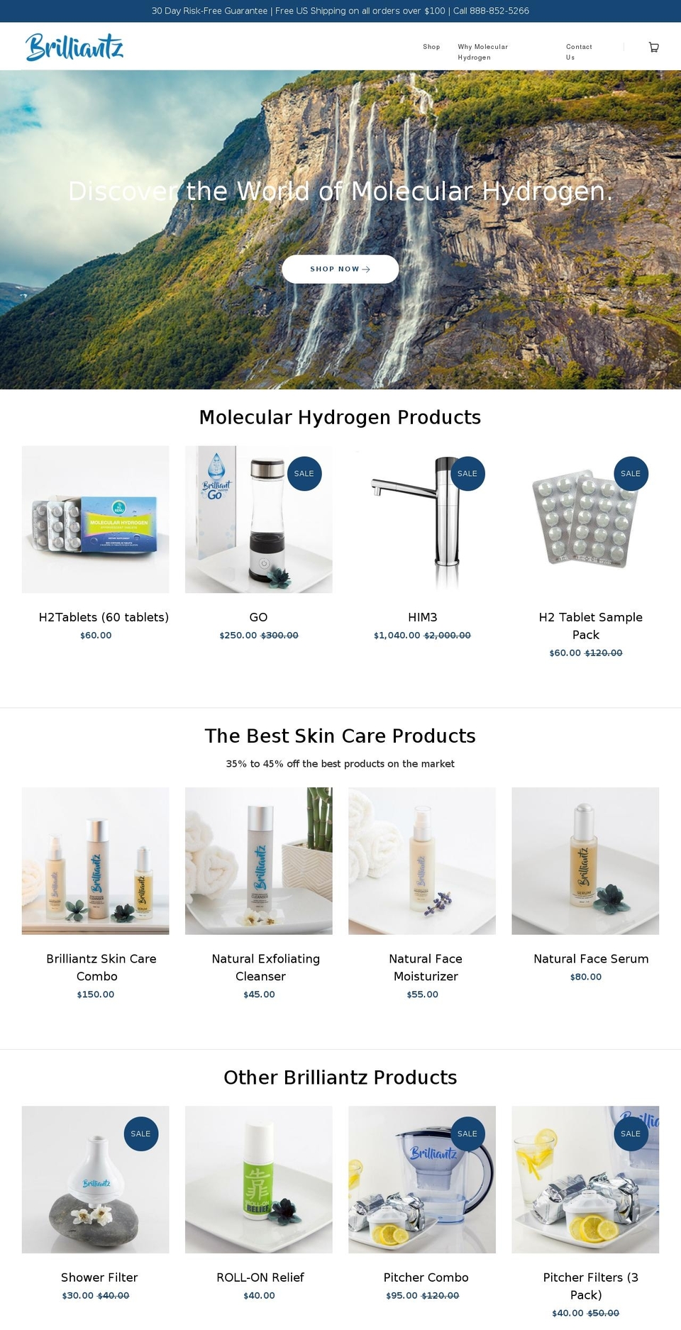 brilliantz.com — Shopify storefront screenshot