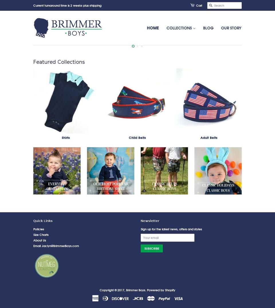 brimmerbelts.com shopify website screenshot