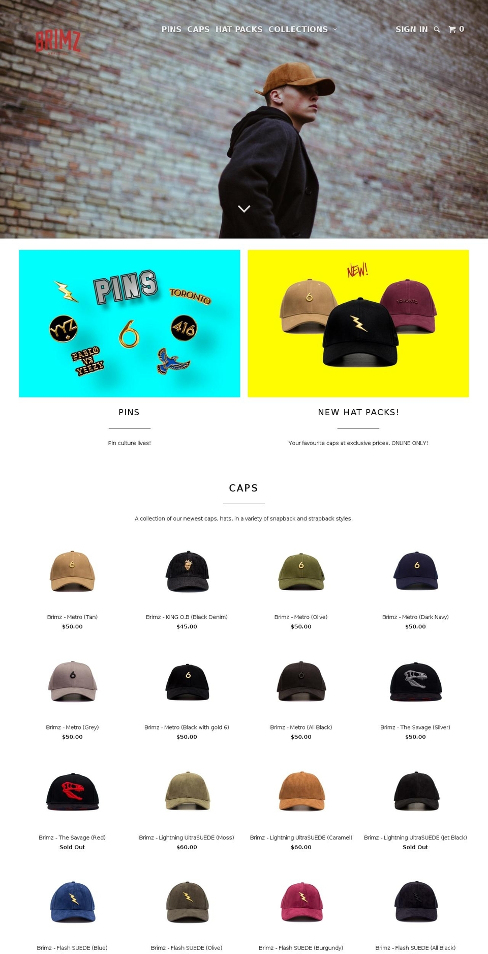 brimzofficial.com shopify website screenshot