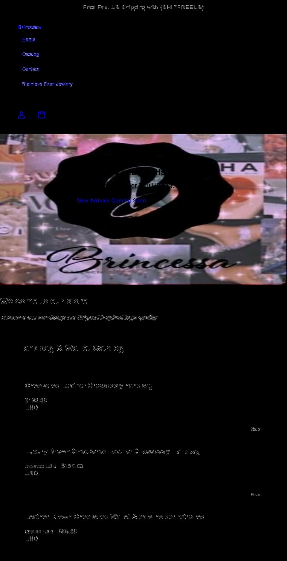 brincessa.com shopify website screenshot