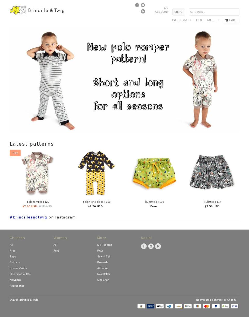 brindilleandtwig.com — Shopify storefront screenshot