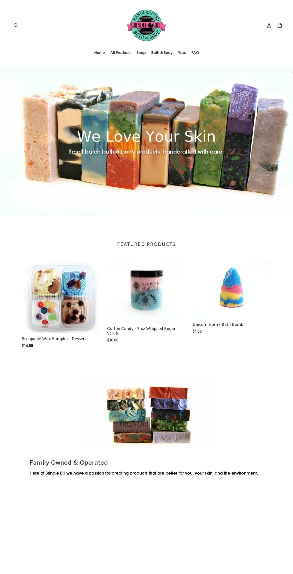 brindlebill.com — Shopify storefront screenshot