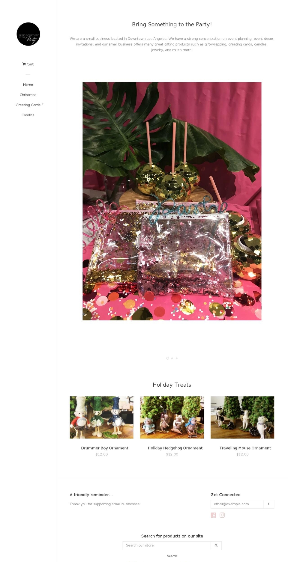 bring-something-to-the-party.myshopify.com shopify website screenshot