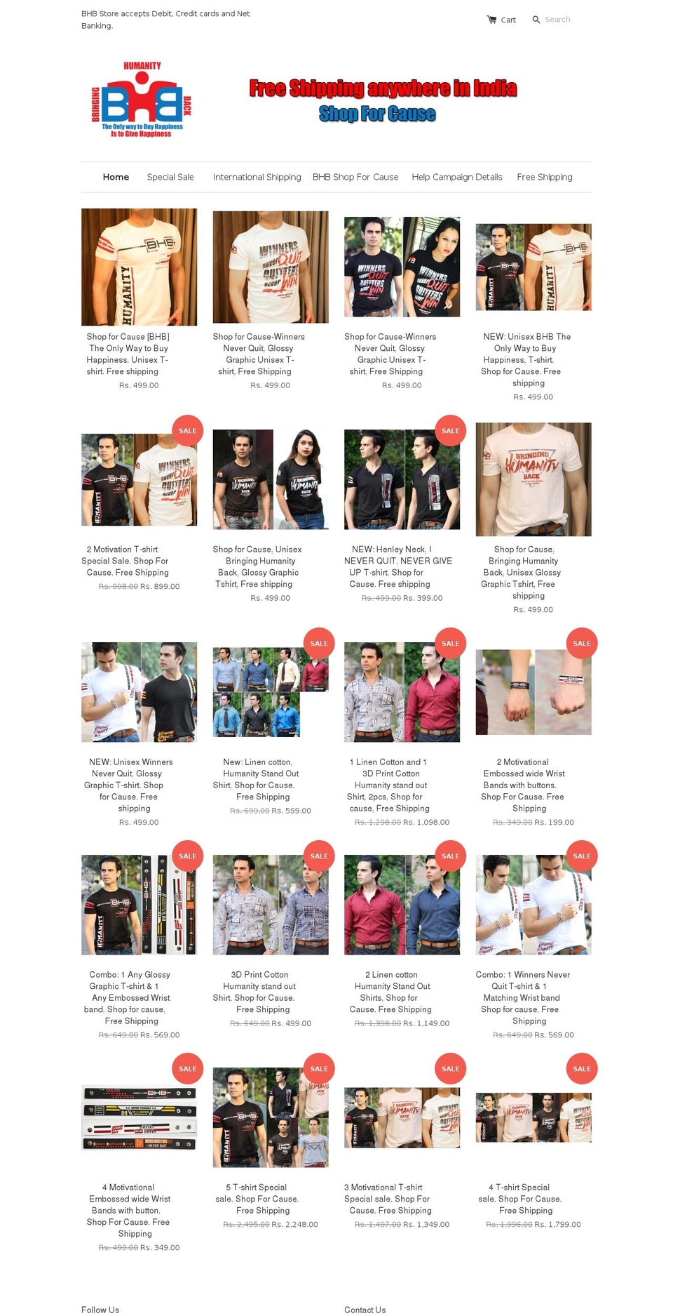 bringinghumanitybackbhb.myshopify.com shopify website screenshot