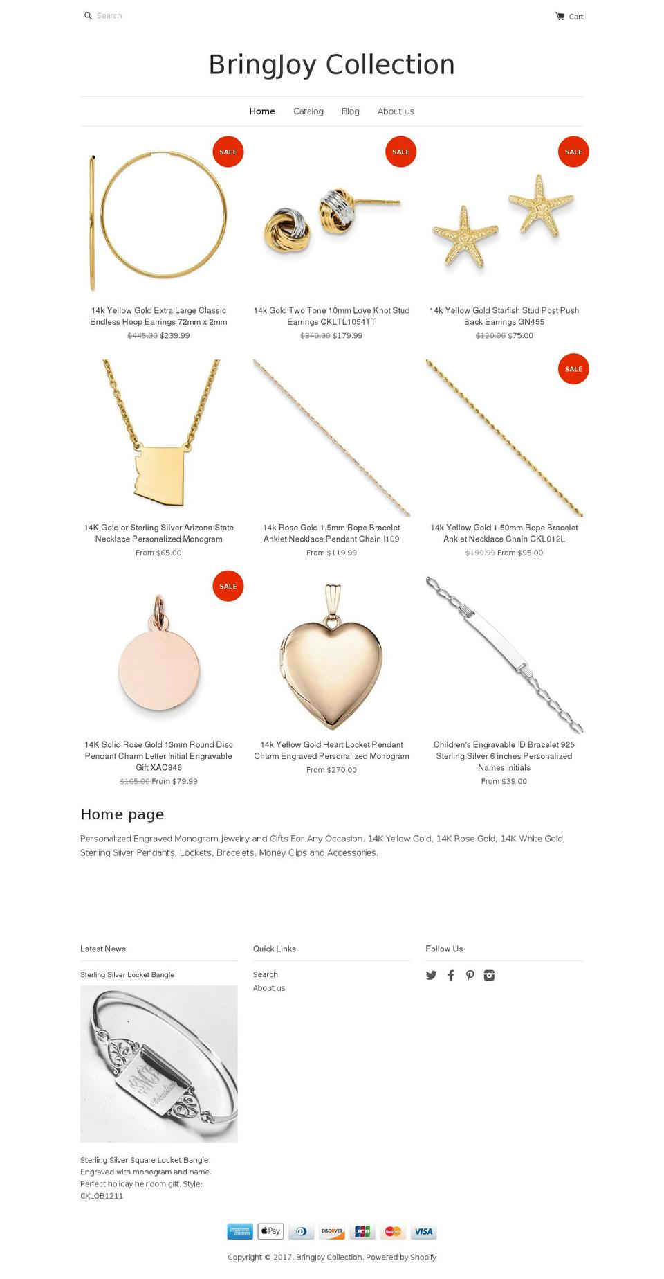 bringjoycollection.com shopify website screenshot