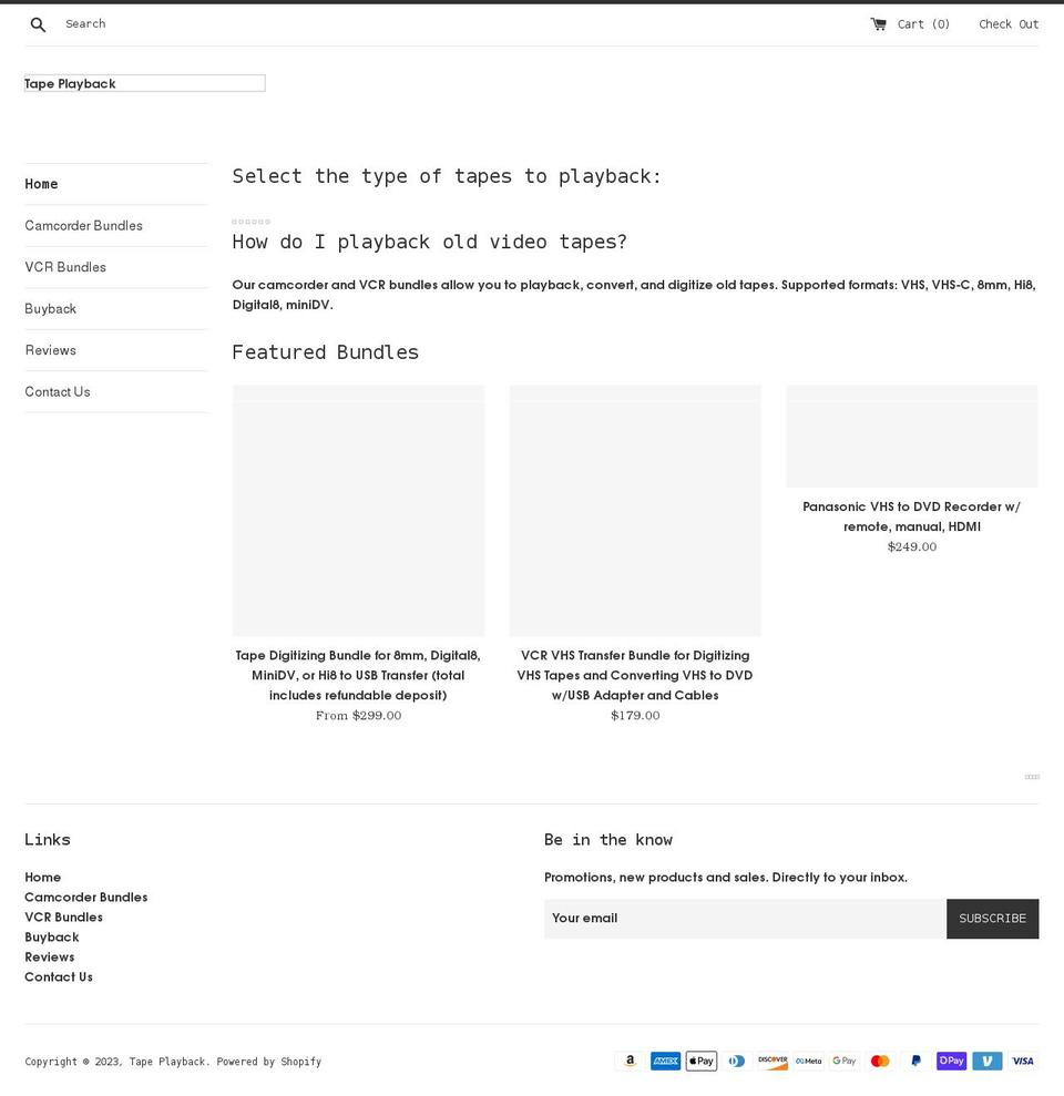 bringyourtapes.com shopify website screenshot