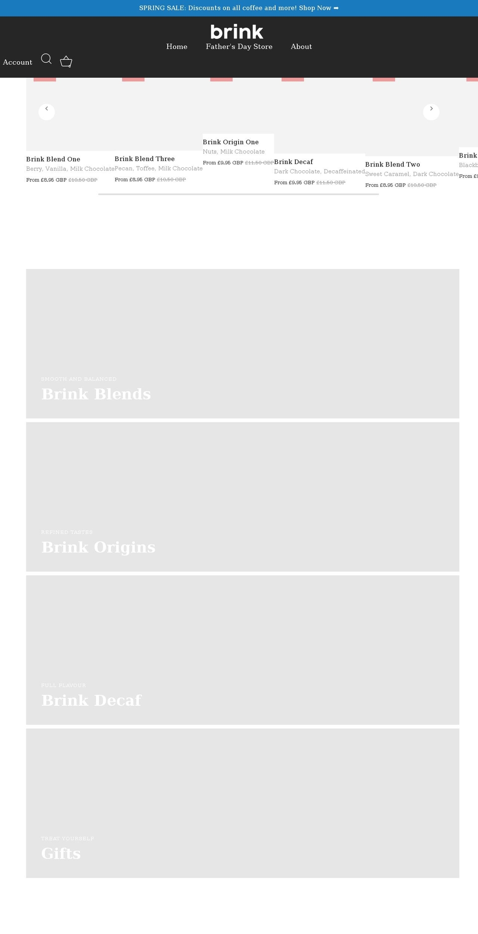 brink.coffee shopify website screenshot