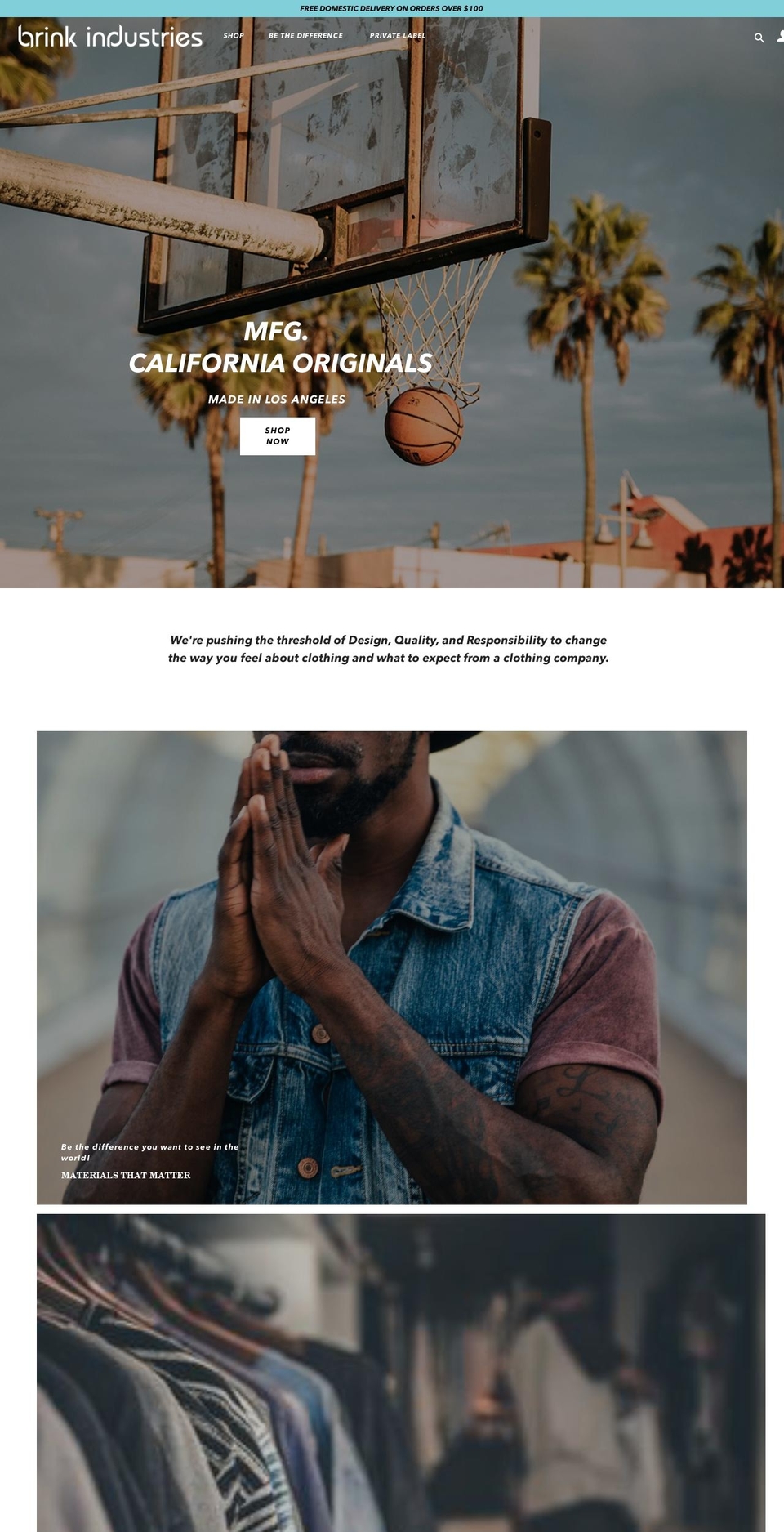 brinkindustries.com shopify website screenshot