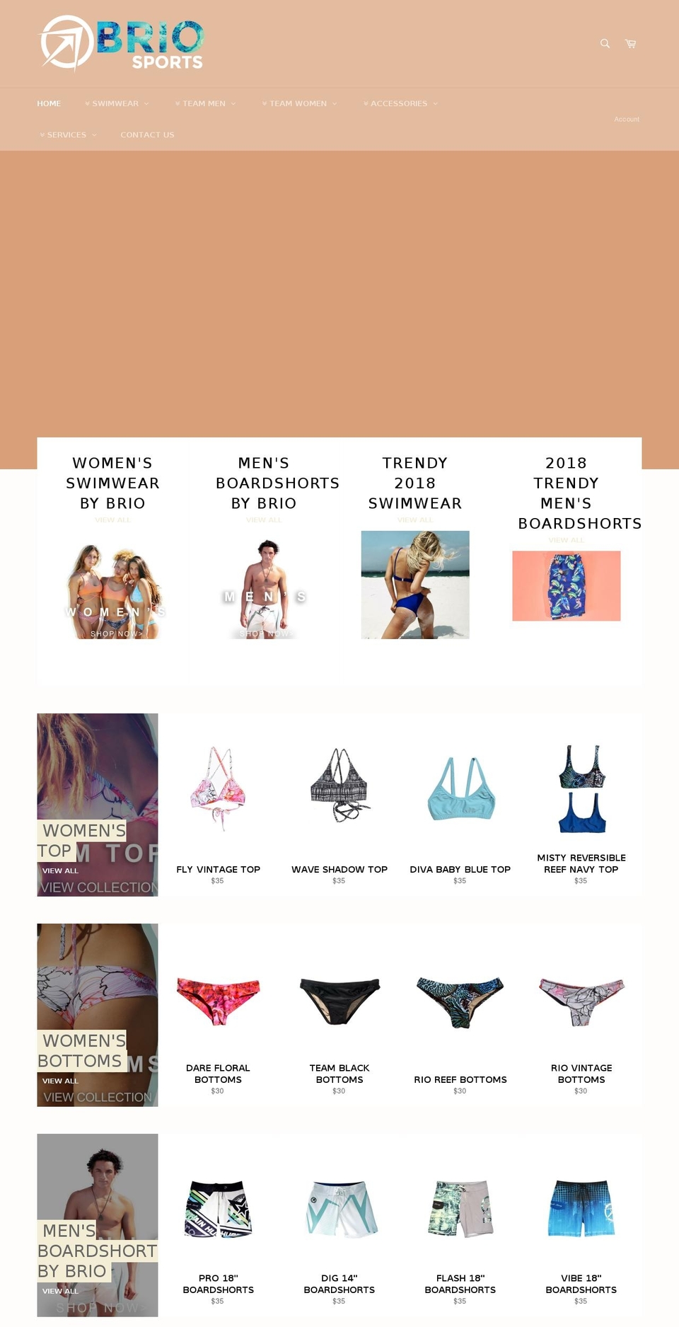 brio-sports.com — Shopify storefront screenshot