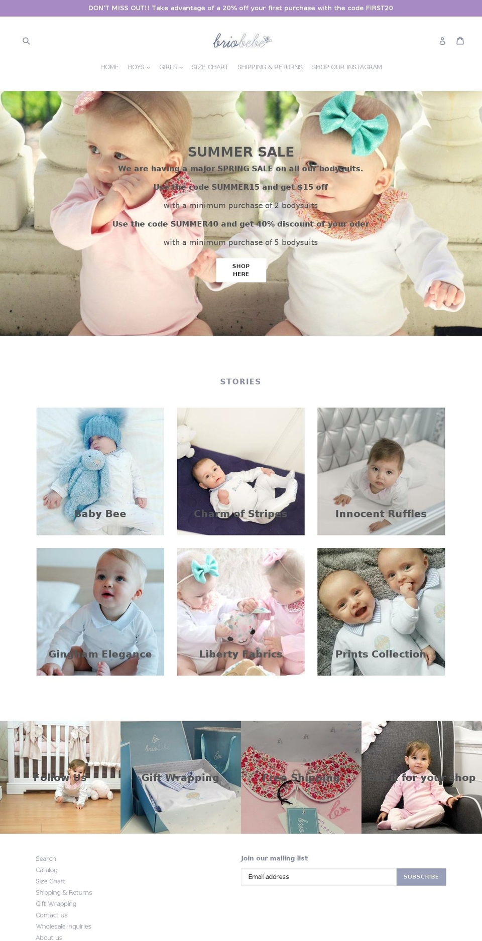 briobebe.com shopify website screenshot