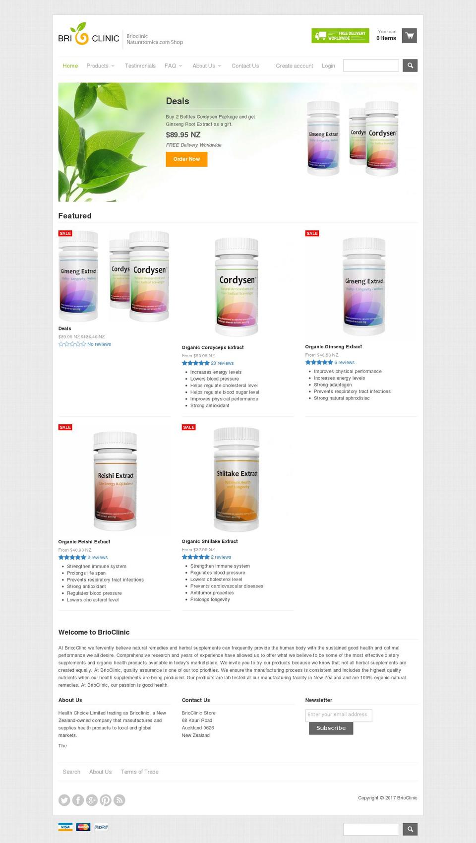 brioclinic.com shopify website screenshot