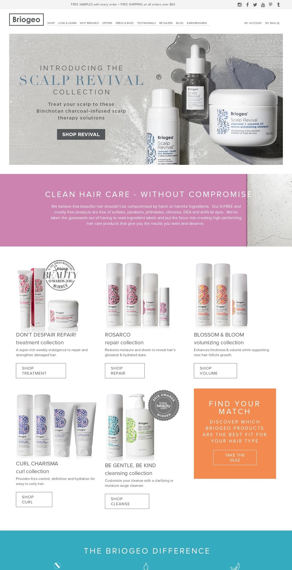 Briogeo Version 2 Shopify theme site example briogeo.com