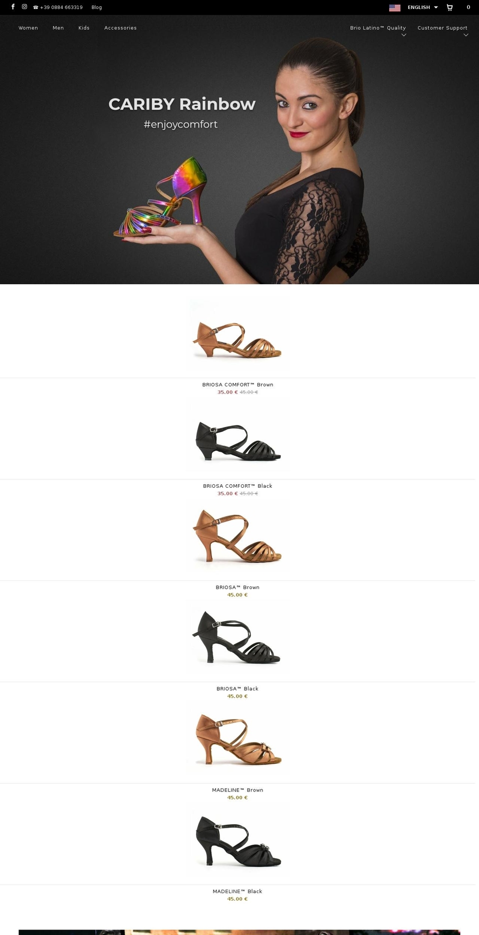briolatino.com — Shopify storefront screenshot