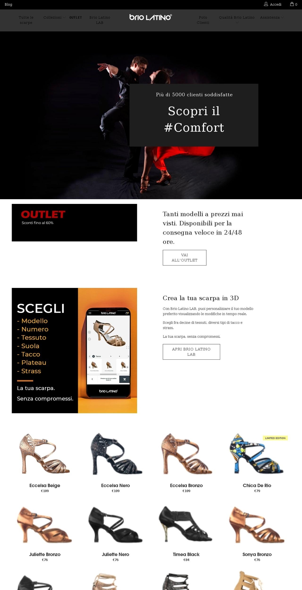 briolatino.it shopify website screenshot