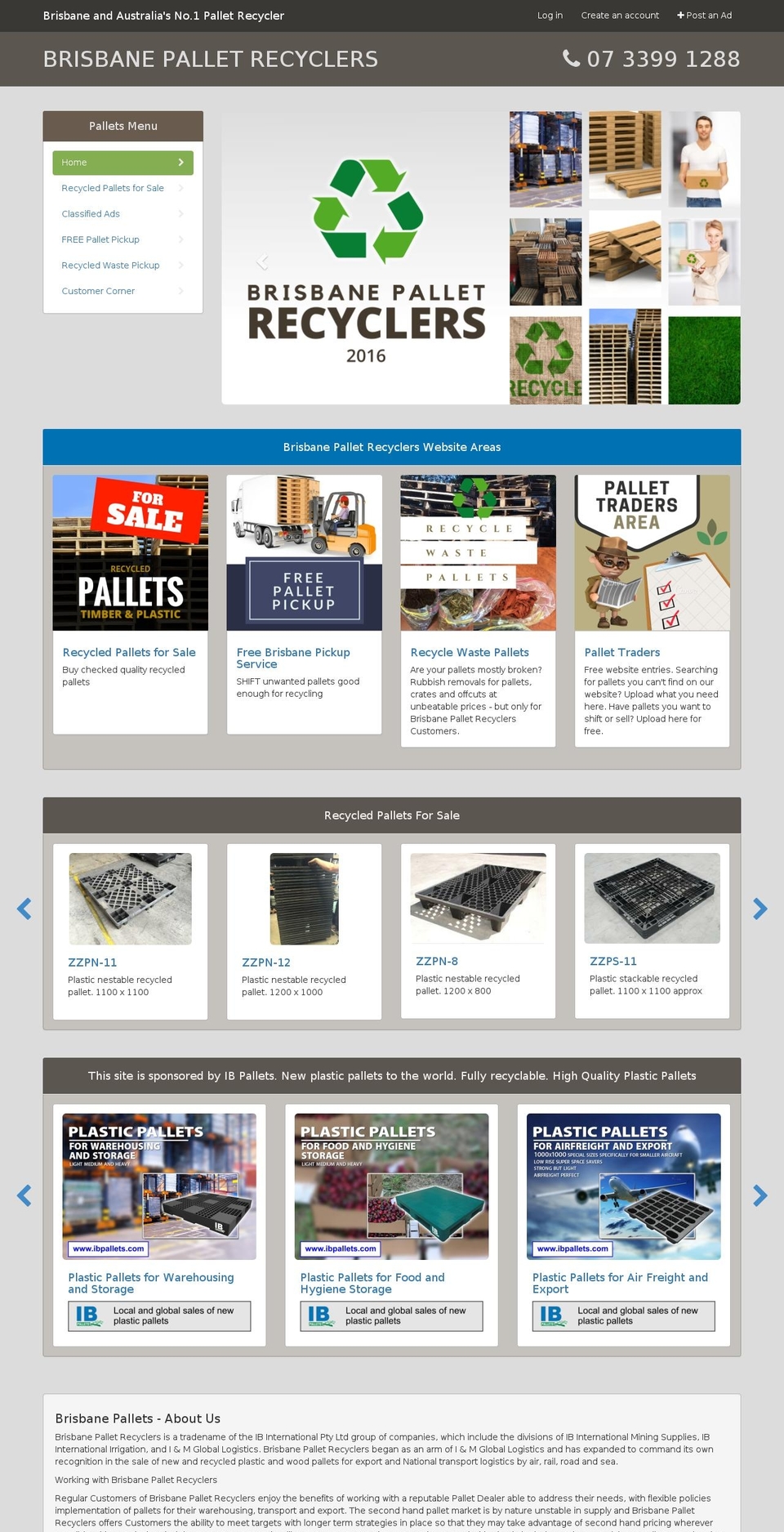 brisbanepallets.com shopify website screenshot