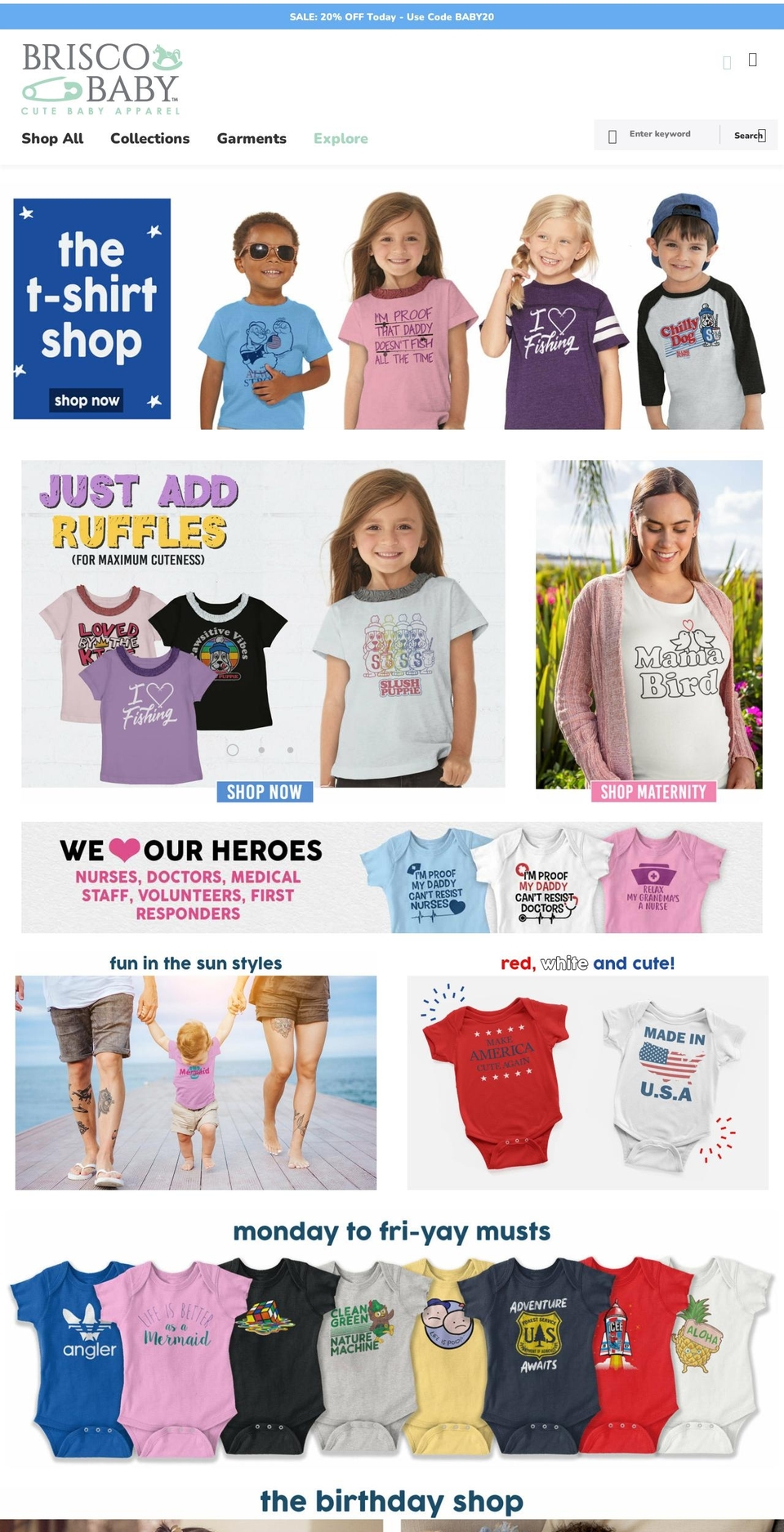 briscobaby.com shopify website screenshot