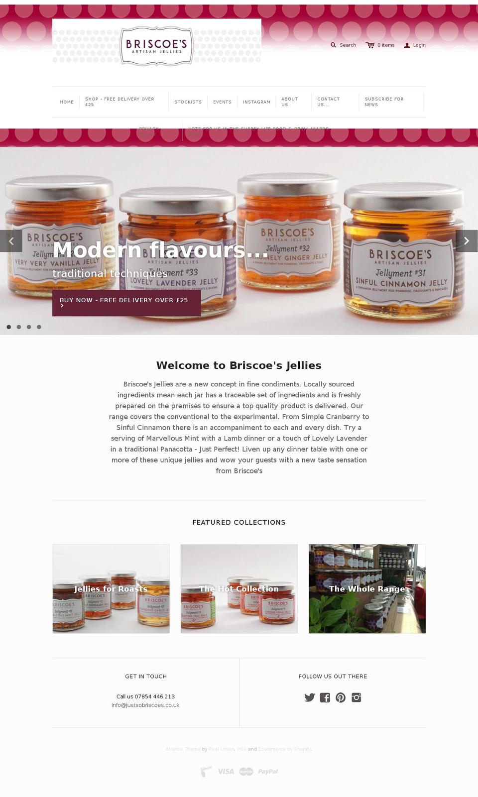 briscoesjellies.co.uk shopify website screenshot