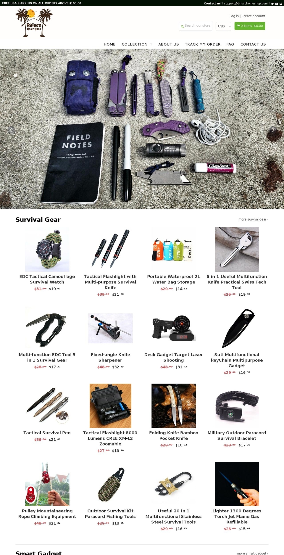 briscohomeshop.com — Shopify storefront screenshot