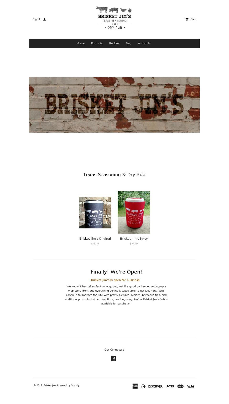 brisketjim.com shopify website screenshot