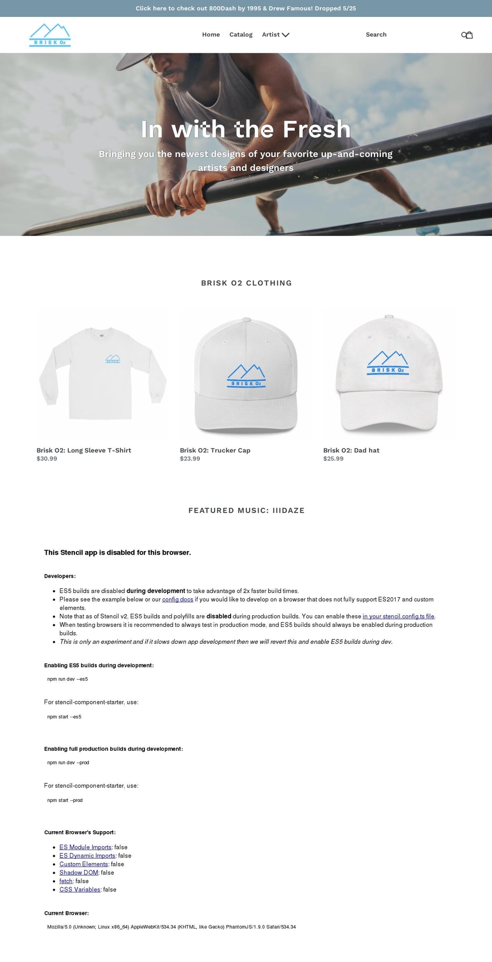 brisko2.com — Shopify storefront screenshot