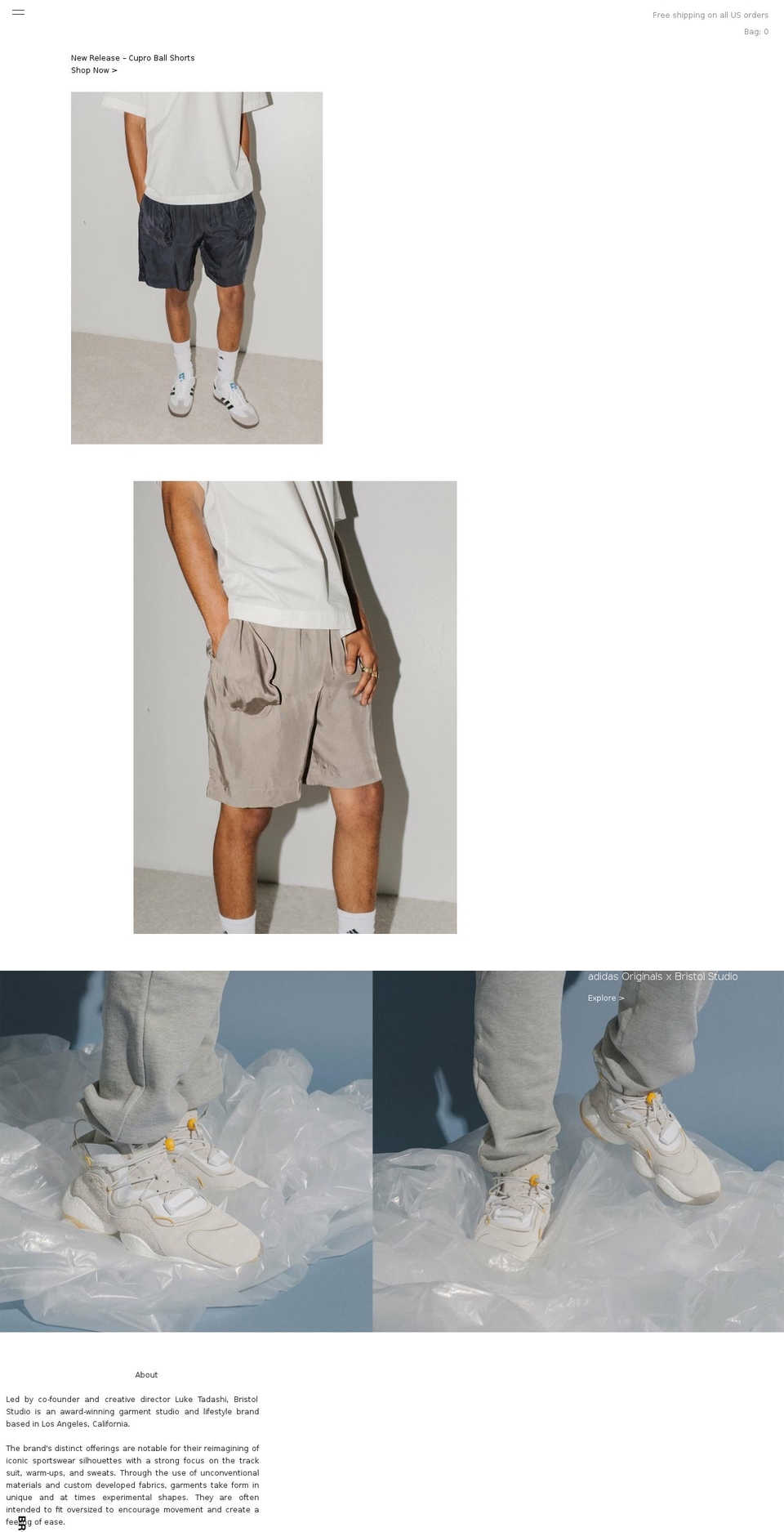 bristol-studio.com shopify website screenshot