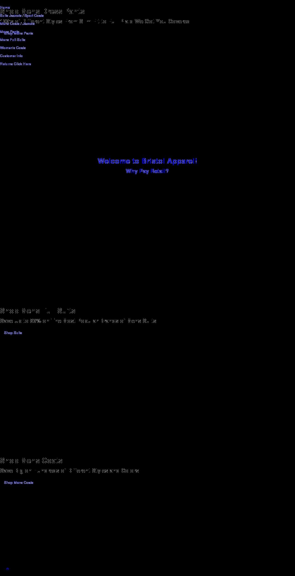 bristolapparelco.com shopify website screenshot