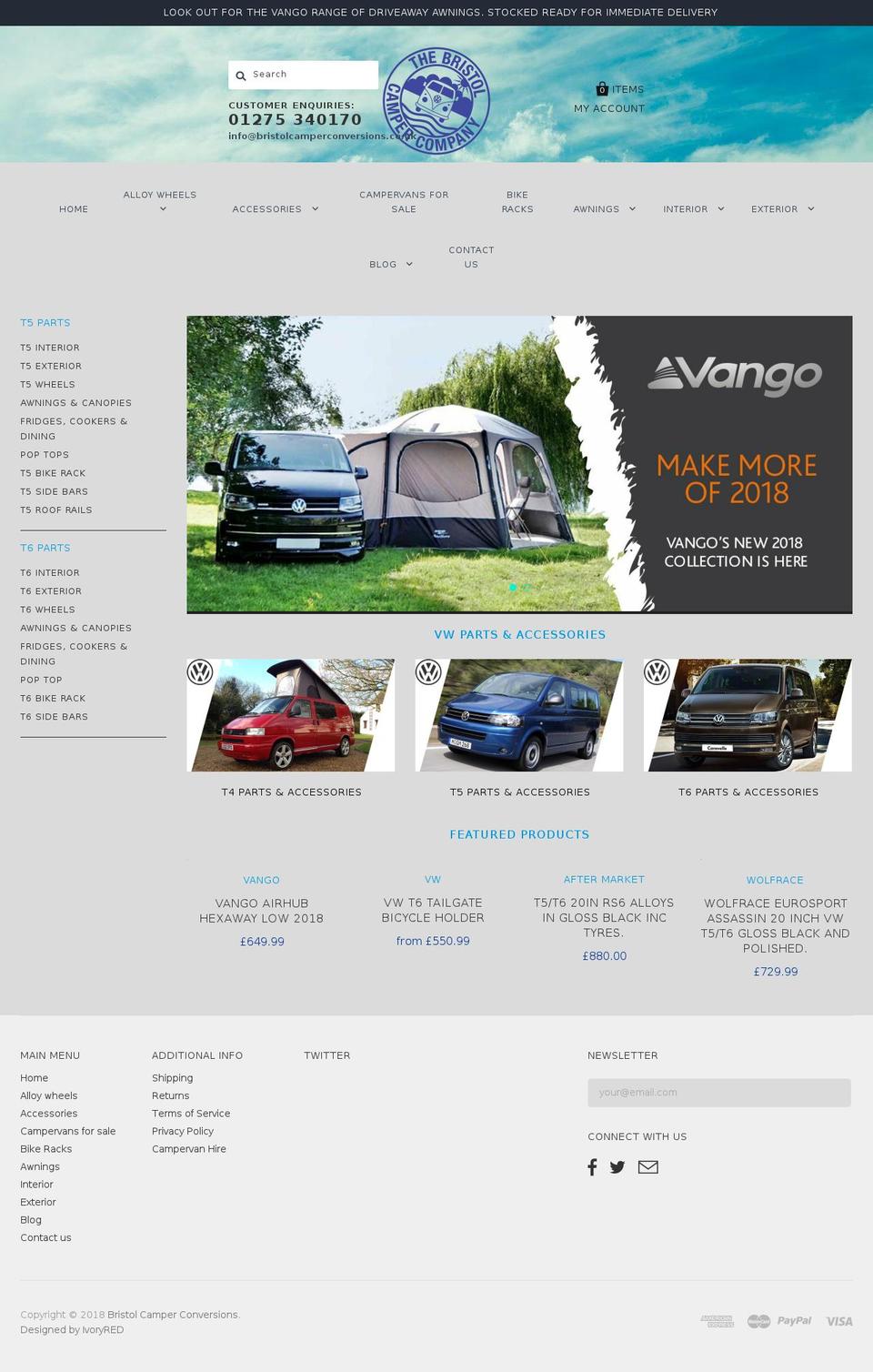 bristolcamperconversions.co.uk shopify website screenshot