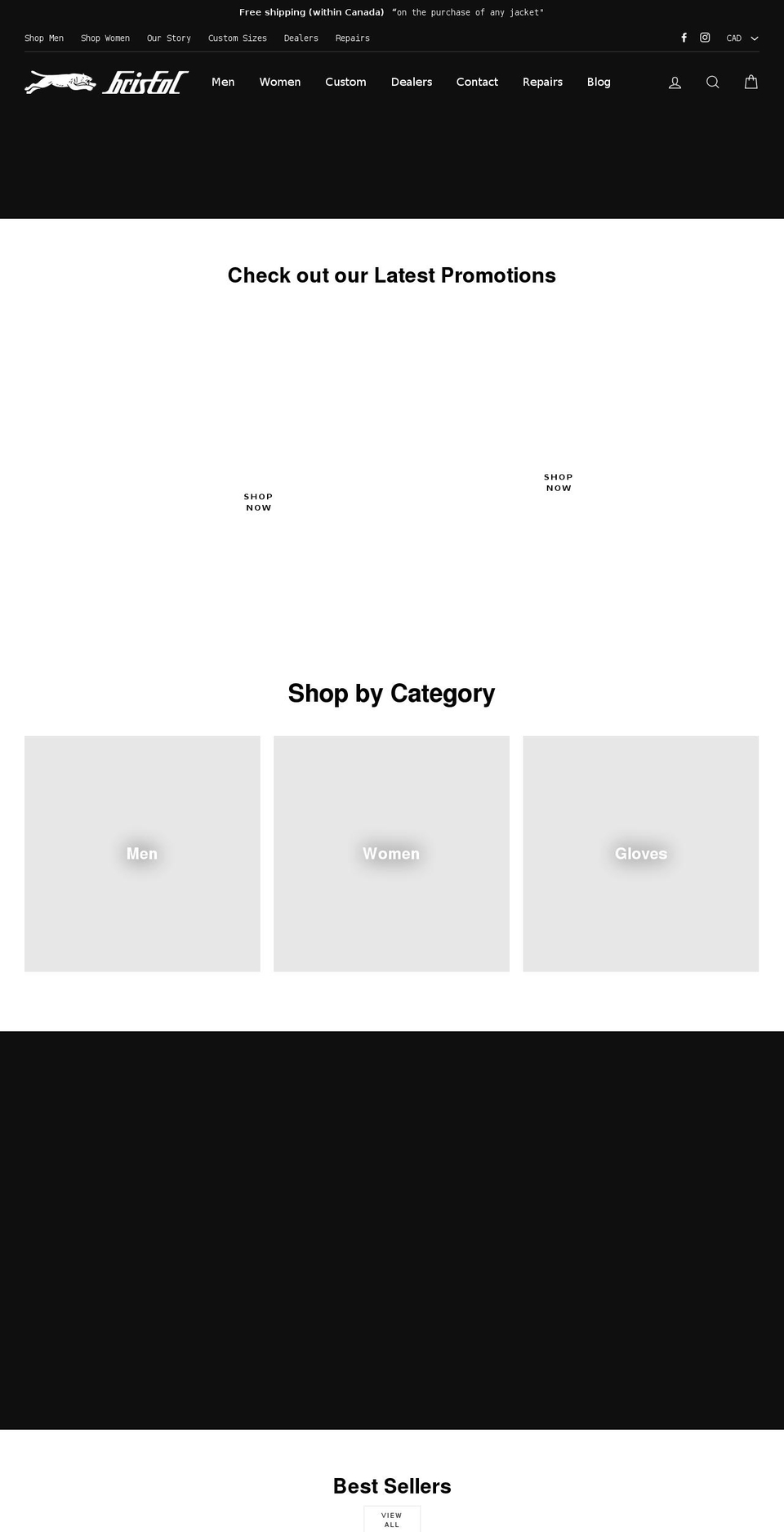 bristolleather.com shopify website screenshot