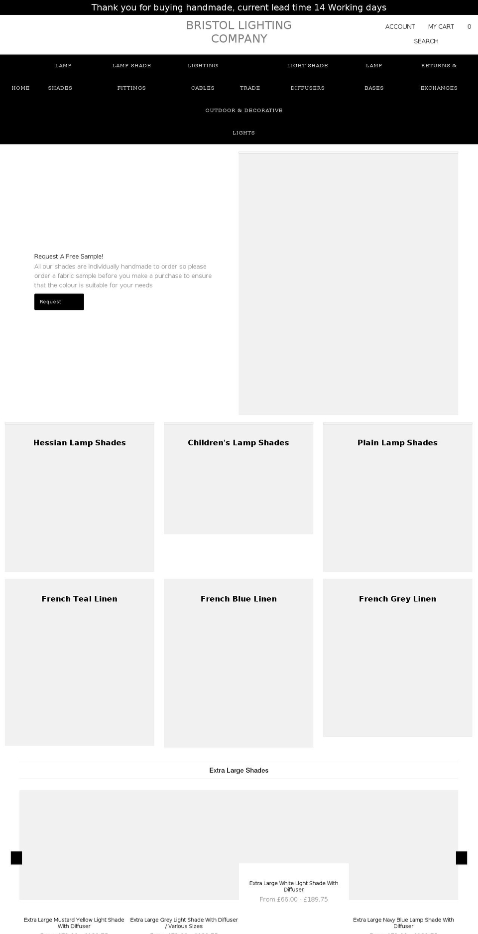 bristollightingcompany.com shopify website screenshot