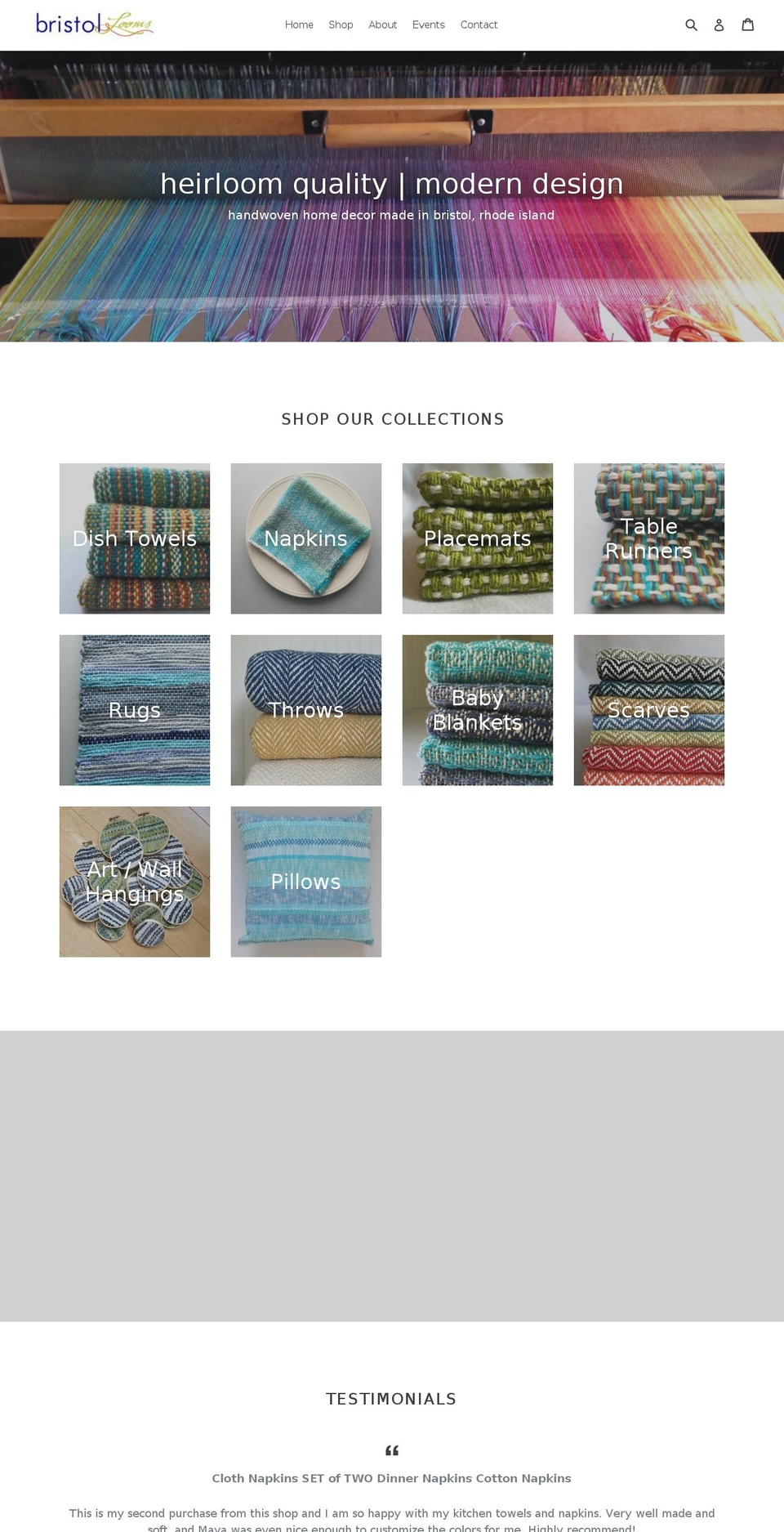bristollooms.com shopify website screenshot