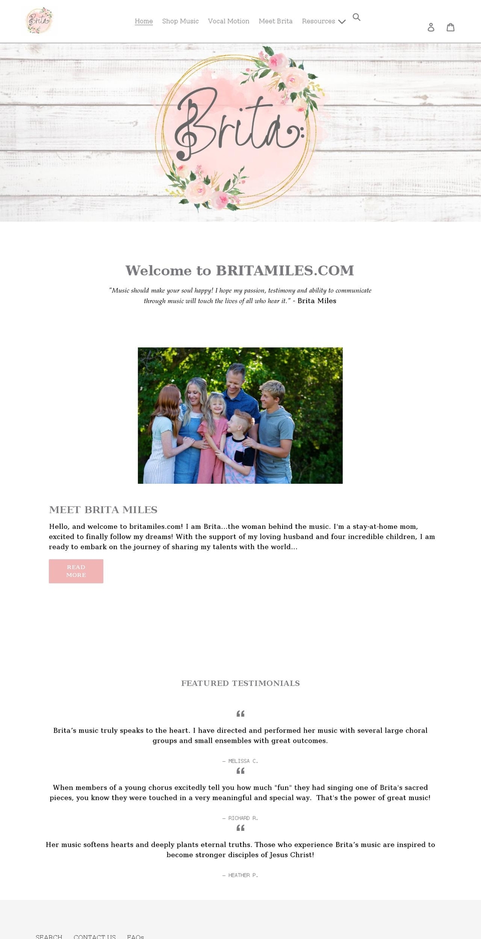 britamiles.com shopify website screenshot