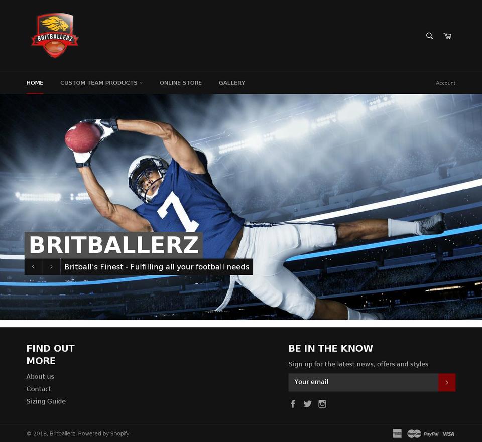 britballerz.com shopify website screenshot