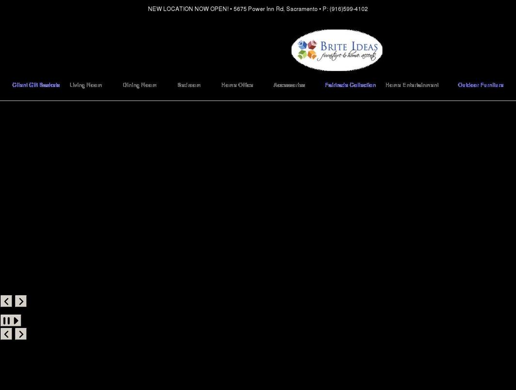 briteideasfurniture.com shopify website screenshot