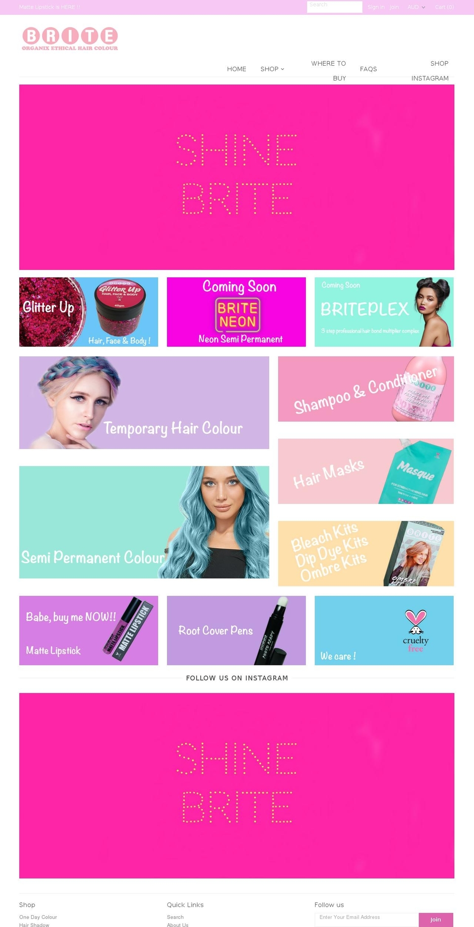 Shapes Shopify theme site example briteorganix.com