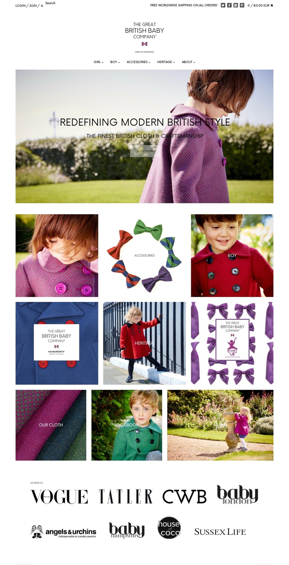 british-baby.com shopify website screenshot