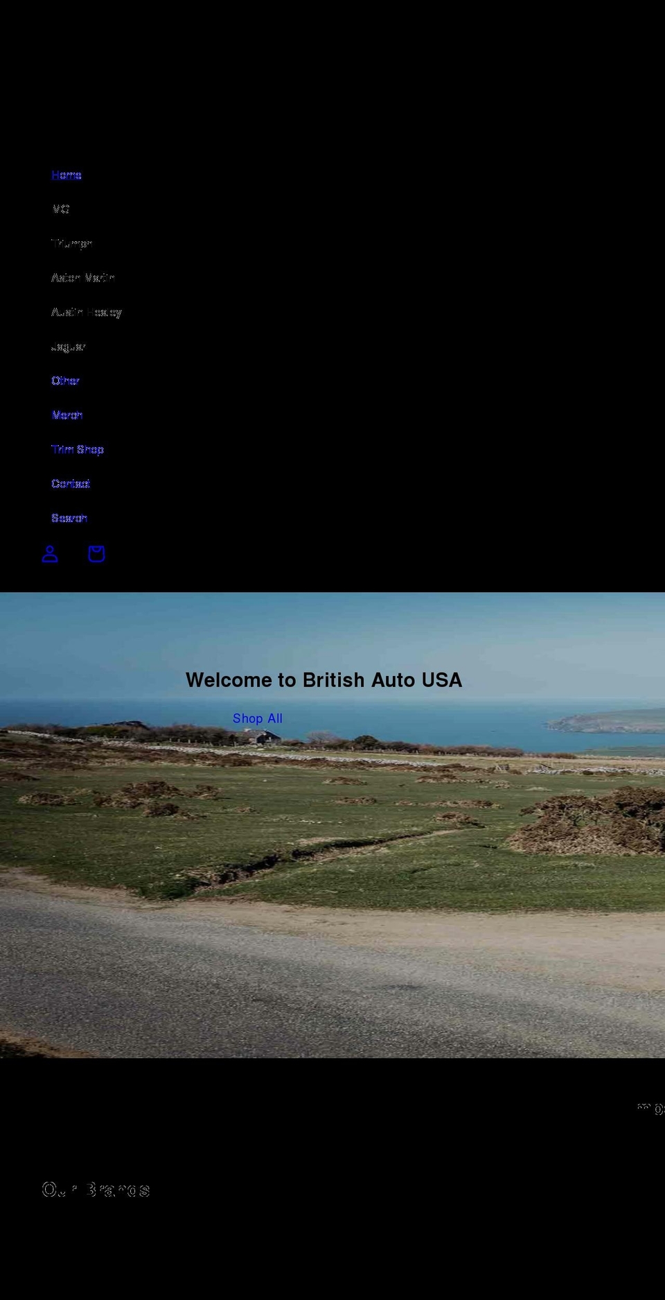 britishautousa.com shopify website screenshot