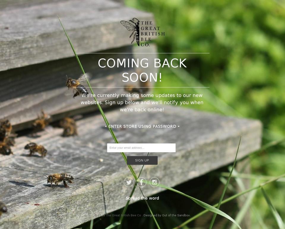 britishbeecompany.com — Shopify storefront screenshot