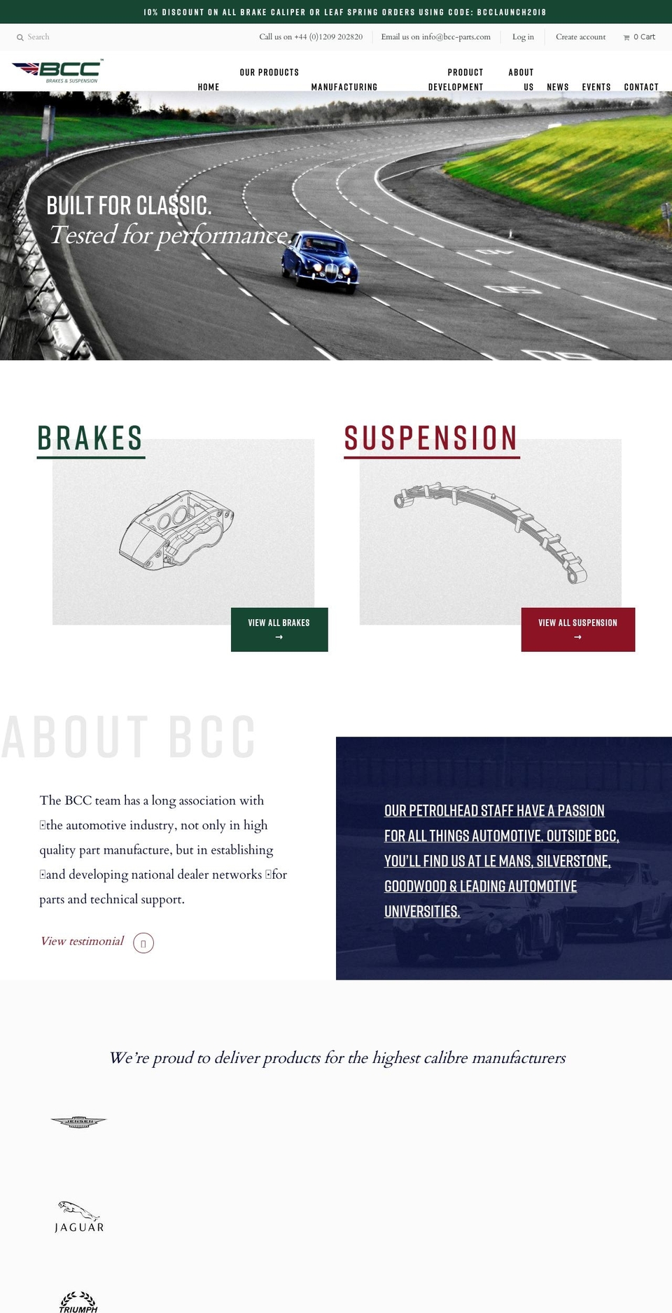 britishclassiccarparts.com shopify website screenshot