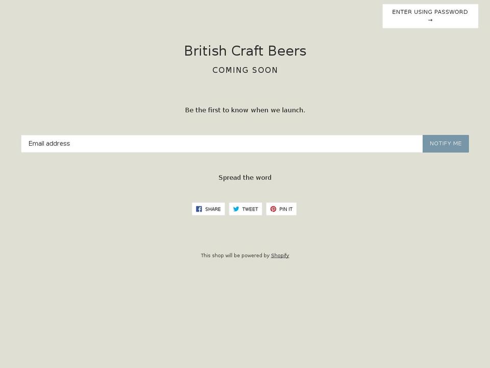 britishcraftbeers.com — Shopify storefront screenshot