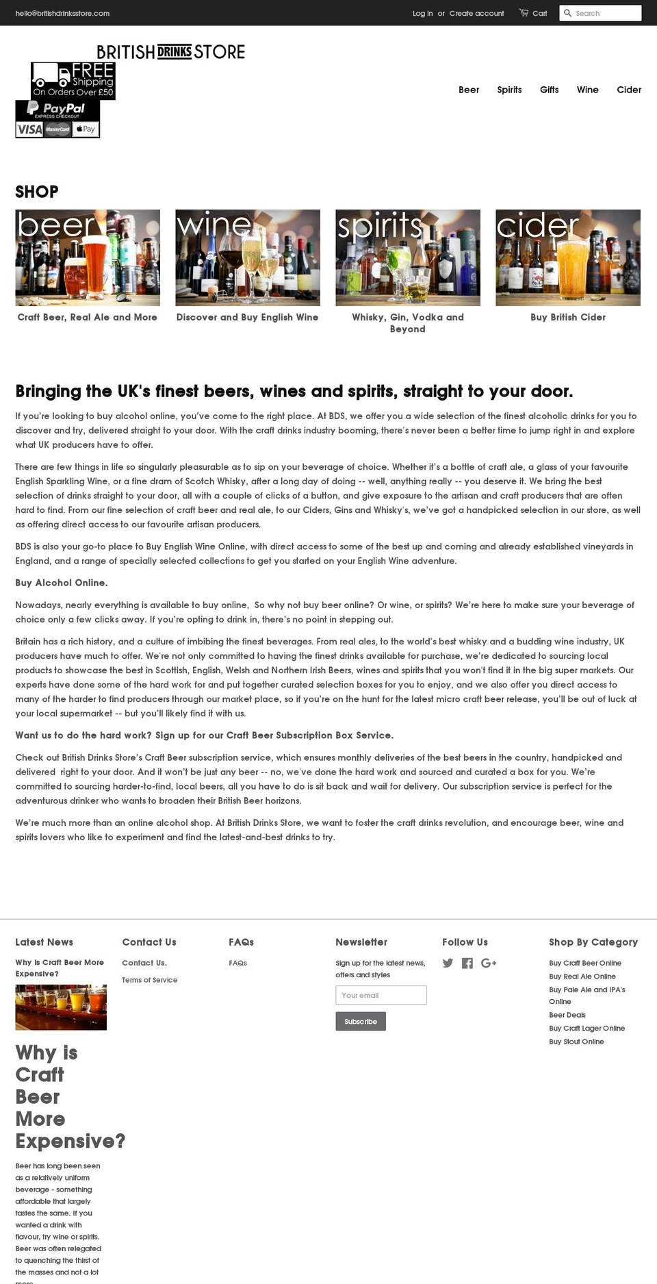 My theme with Recharge  (A41 27.06) Shopify theme site example britishdrinksstore.com
