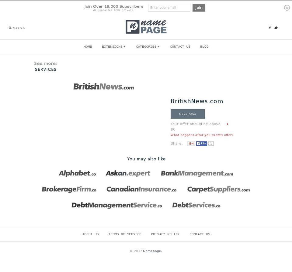 britishnews.com shopify website screenshot