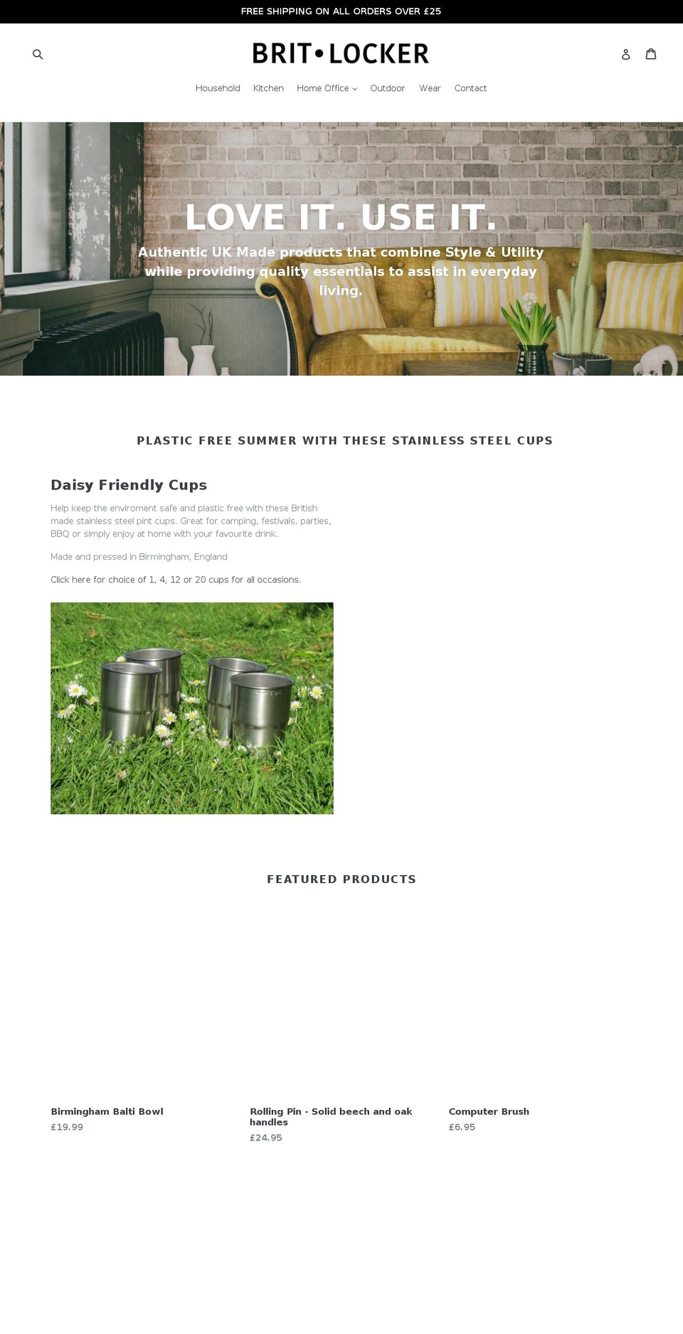 britlocker.com — Shopify storefront screenshot