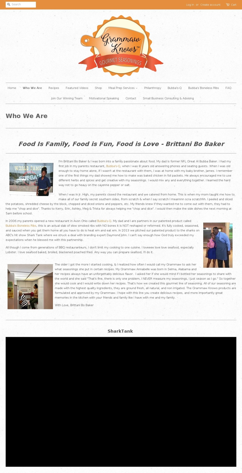 brittanibobaker.com — Shopify storefront screenshot