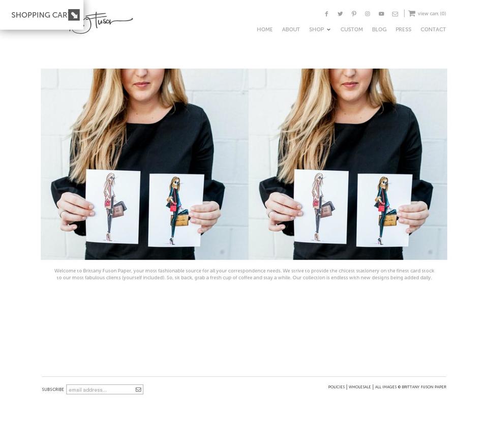 brittanyfuson.com shopify website screenshot