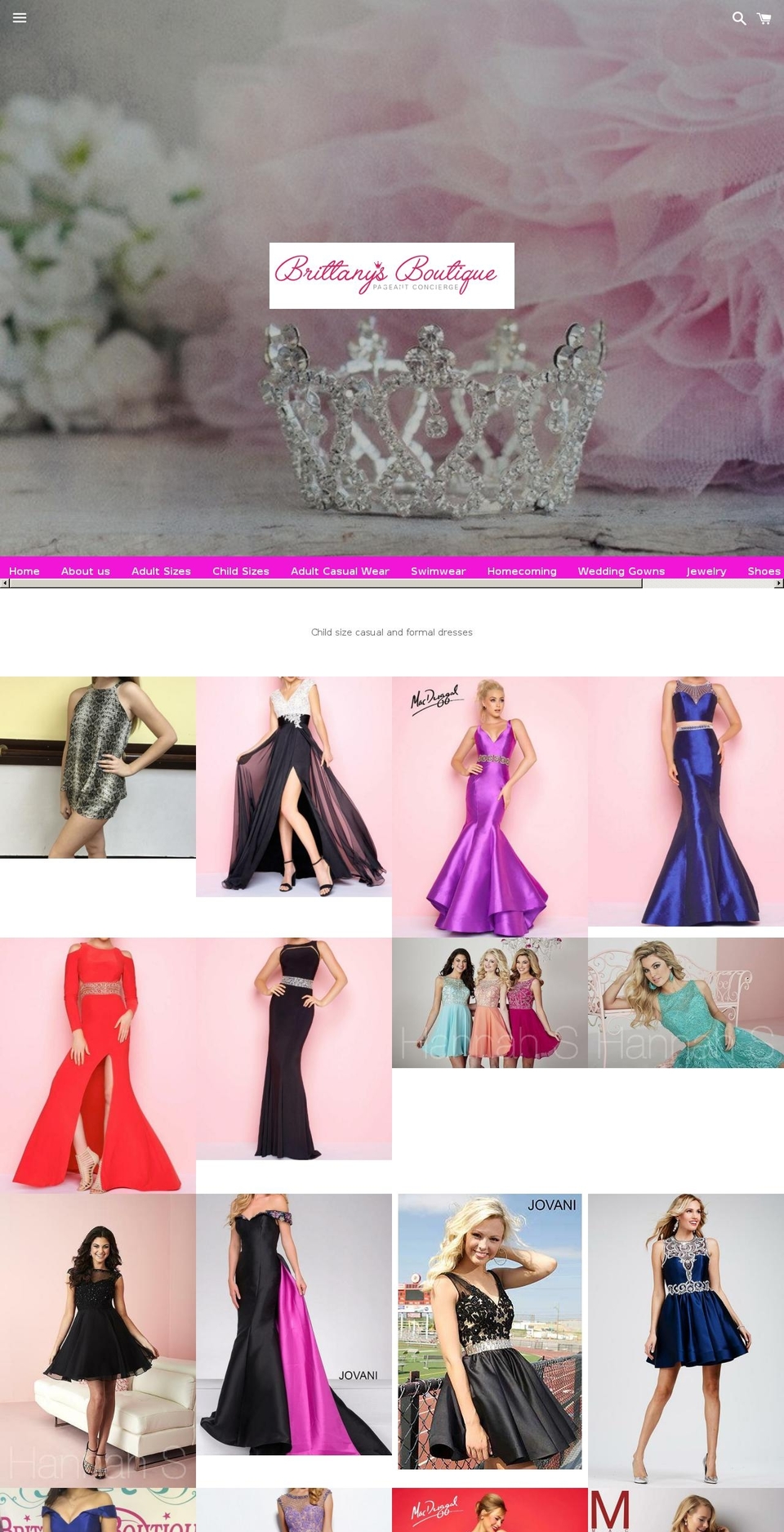 brittanys-boutique.com shopify website screenshot