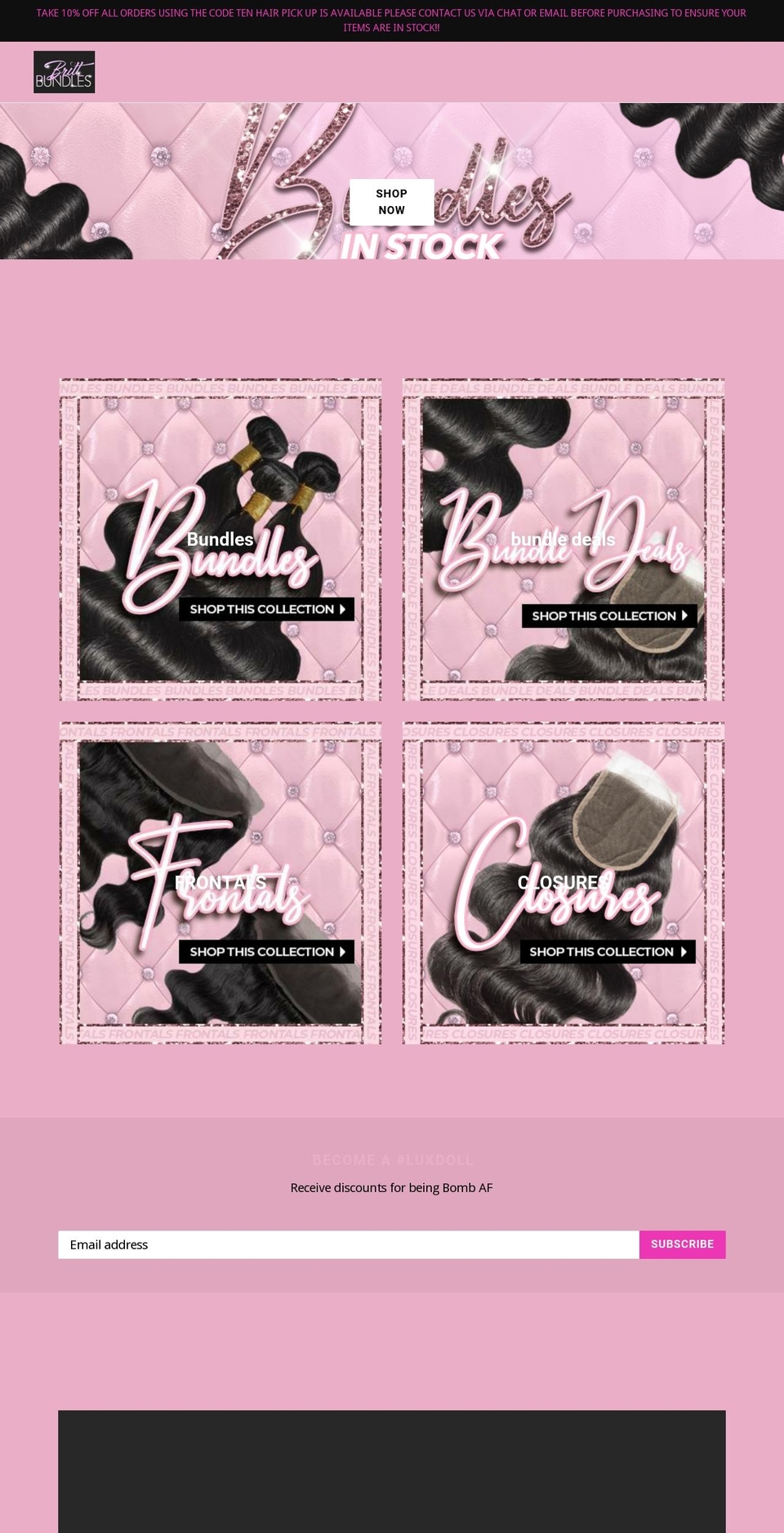 brittbundles.com — Shopify storefront screenshot