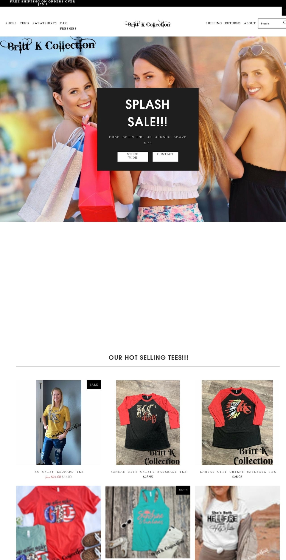 brittkcollection.com shopify website screenshot