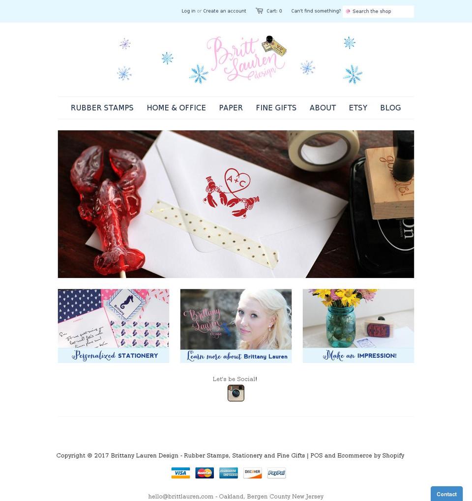 brittlauren.com shopify website screenshot