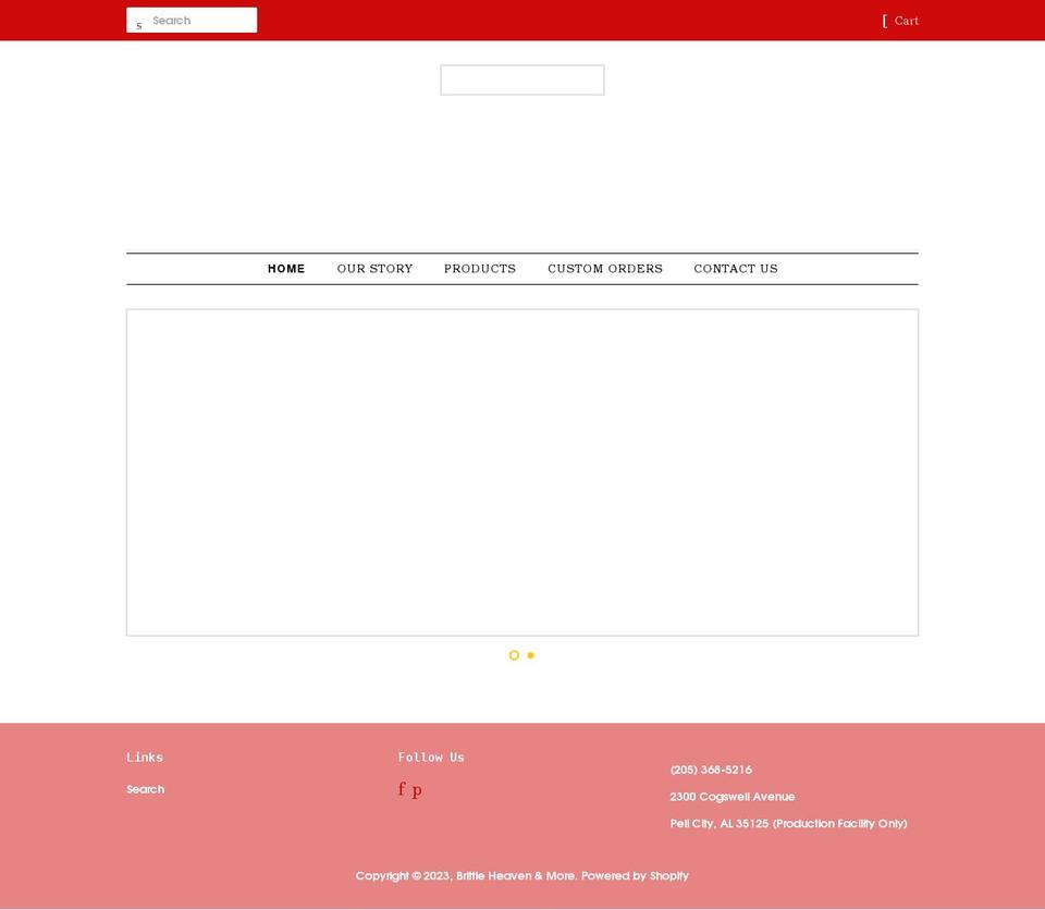 brittleheavenandmore.com shopify website screenshot